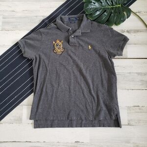 Polo Ralph Lauren| Logo Polo Short Sleeve Custom Fit Gray Size Large
